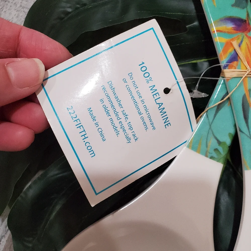 222 fifth melamine set of 2 salad server